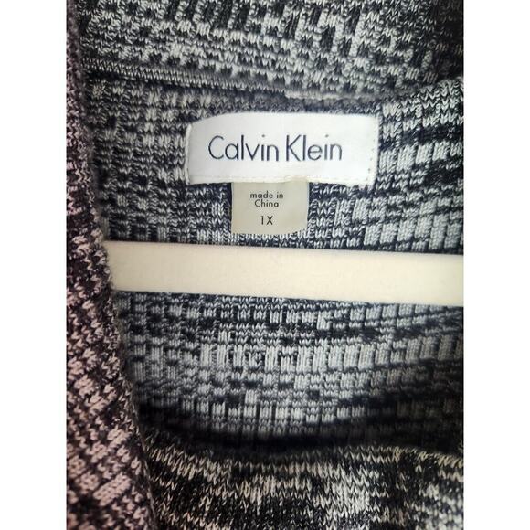 Calvin Klein Cowl Neck Sweater knit dress sz 1X pleated Careerwear professional - Picture 4 of 8